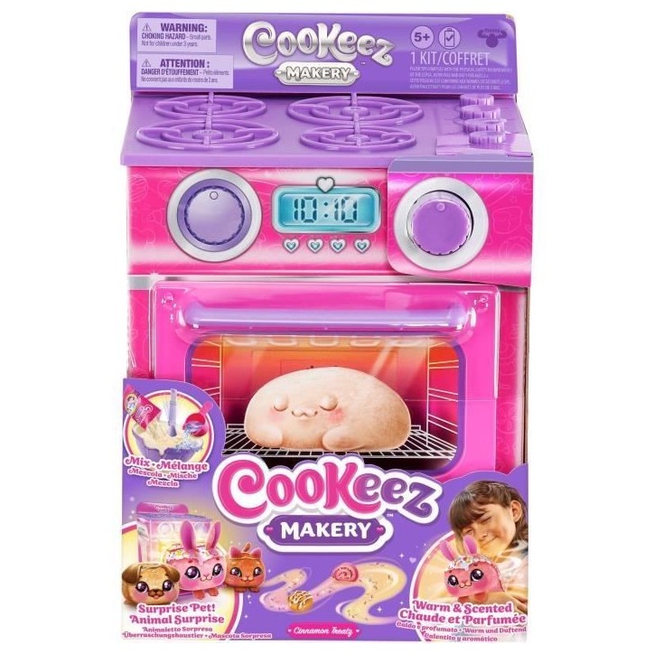 Fabrique a Pâtisserie Rose - MOOSE TOYS - COOKEEZ MAKERY - Four interactif, peluche parfumée et accessoires