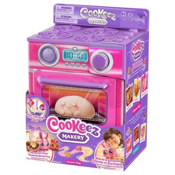 Fabrique a Pâtisserie Rose - MOOSE TOYS - COOKEEZ MAKERY - Four interactif, peluche parfumée et accessoires