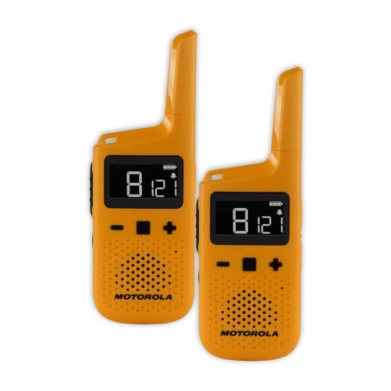 Talkies-walkies MOTOROLA TALKABOUT T72 - Jaune - Portée 8 km - PMR446
