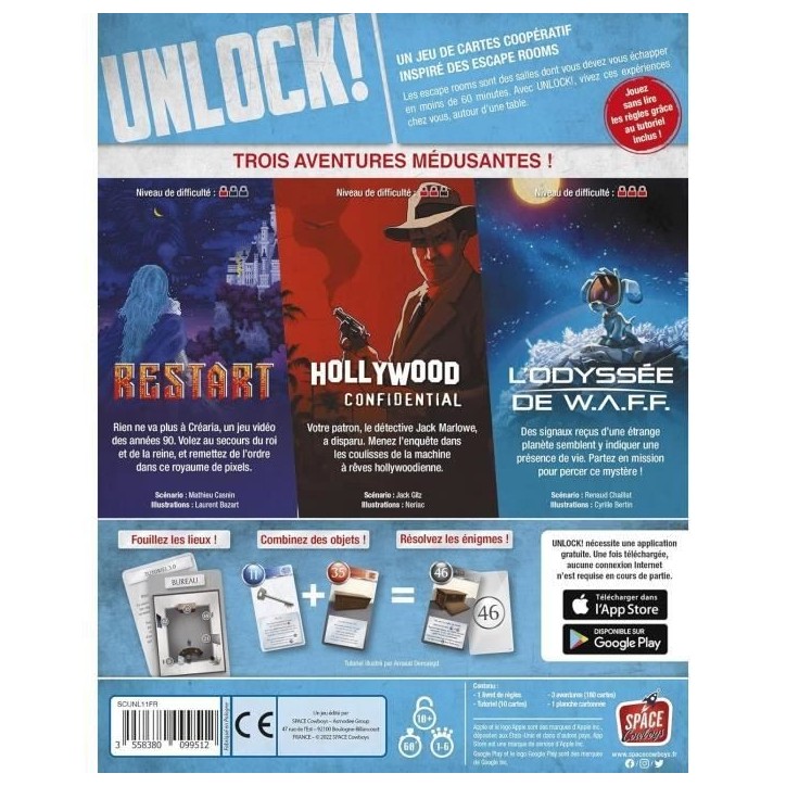 Unlock 11 - Extraordinary Adventures - Version Française - De 1 a 6 joueurs - 10 Ans et plus