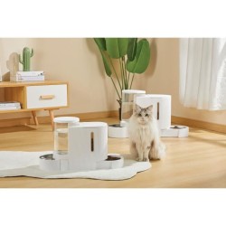 Distributeur Croquettes & Eau - M PETS - DUPLO - 1.3 kg / 3 L - 40 x 1