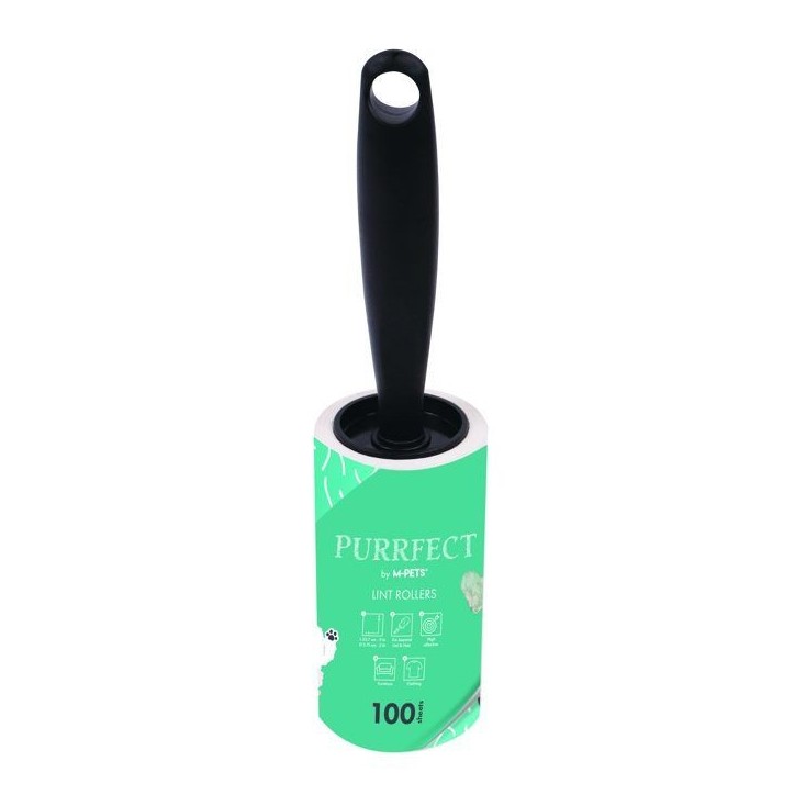 Rouleaux anti-peluches - M PETS - PURRFECT - 60 feuilles - 23,7 x 5,75 cm - Vert
