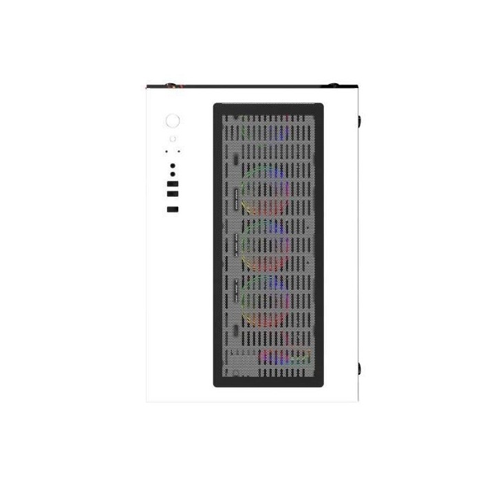 MRED - Boîtier PC Gamer ATX - Blanc RGB Crystal Sea