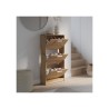 Meubles a chaussures - 6 paires - Décor Chene - 3 abattants - L58,2 x