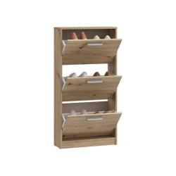 Meubles a chaussures - 6 paires - Décor Chene - 3 abattants - L58,2 x