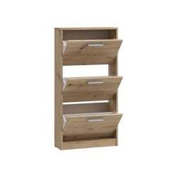 Meubles a chaussures - 6 paires - Décor Chene - 3 abattants - L58,2 x