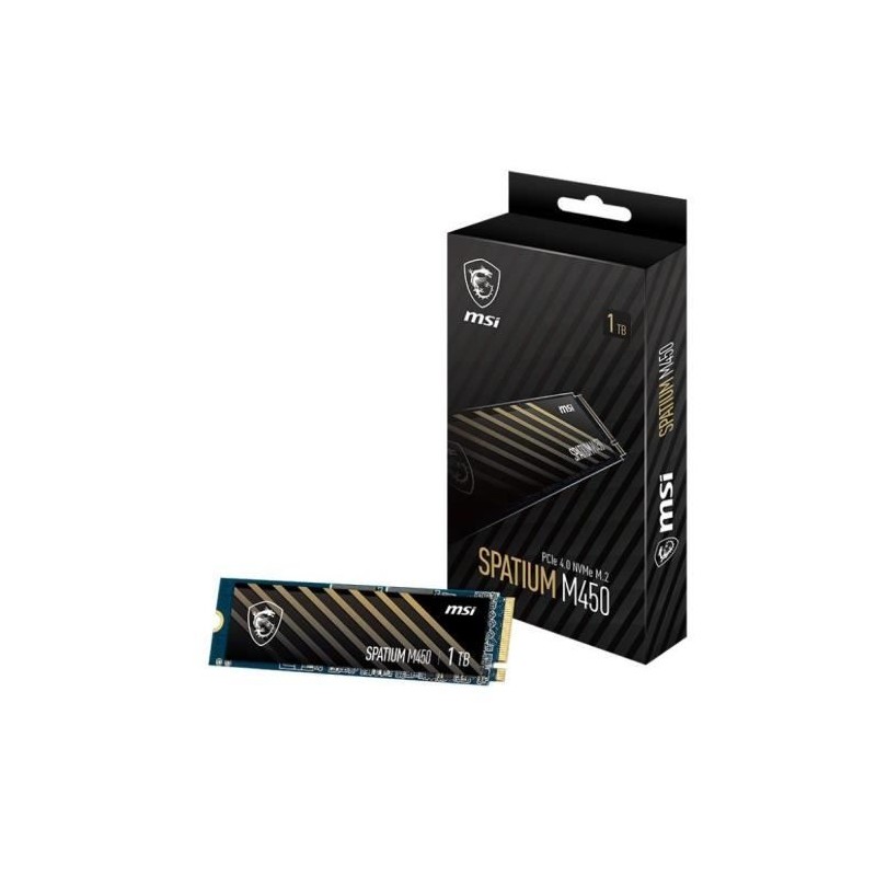 SSD interne MSI SPATIUM M450 1To PCIe 4.0 NVMe M.2 SSD interne MSI SPATIUM M450 1To PCIe 4.0 NVMe M.2