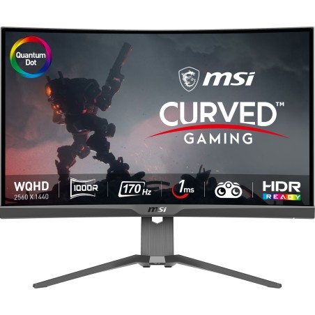 Ecran PC Gamer Incurvé - MSI - 27'' - QHD -170Hz - Dalle Rapid VA - 1