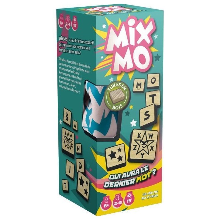Jeu de société Mixmo - Asmodee - 2 a 6 joueurs - A partir de 8 ans - Construisez votre grille de mots Jeu de société Mixmo - Asmodee - 2 a 6 joueurs - A partir de 8 ans - Construisez votre grille de mots