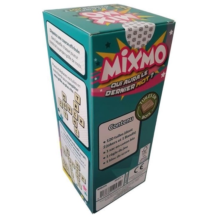 Jeu de société Mixmo - Asmodee - 2 a 6 joueurs - A partir de 8 ans - Construisez votre grille de mots Jeu de société Mixmo - Asmodee - 2 a 6 joueurs - A partir de 8 ans - Construisez votre grille de mots