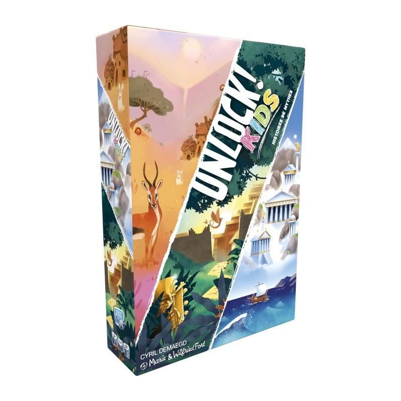 Unlock! Kids Histoires Mythes|Asmodee - Escape Game - 3 histoires chac Unlock! Kids Histoires Mythes|Asmodee - Escape Game - 3 histoires chac