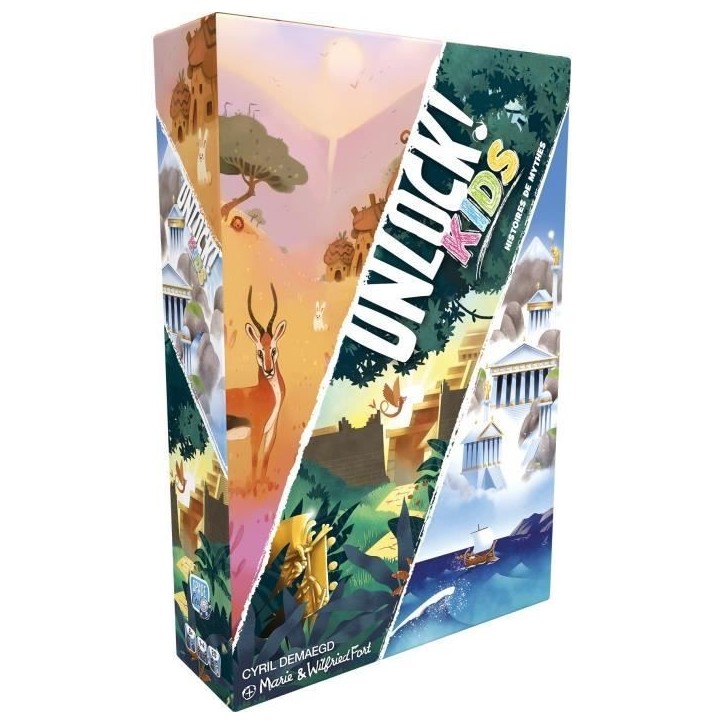 Unlock! Kids Histoires Mythes|Asmodee - Escape Game - 3 histoires chacunes 2 aventures - Dés 6ans
