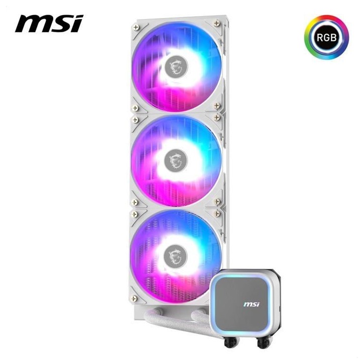 MSI - MAG CORELIQUID A13 360 - Kits de watercooling - 120 x 120 x 25 mm - Blanc