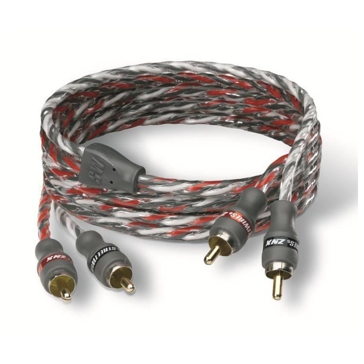 Câble RCA 1 metre - MTX AUDIO - ZNX1.2 - ZeroNoise Stéréo 100% - Cuivre HyperTwist UltraFlex™ symétrique anti parasites Câble RCA 1 metre - MTX AUDIO - ZNX1.2 - ZeroNoise Stéréo 100% - Cuivre HyperTwist UltraFlex™ symétrique anti parasites