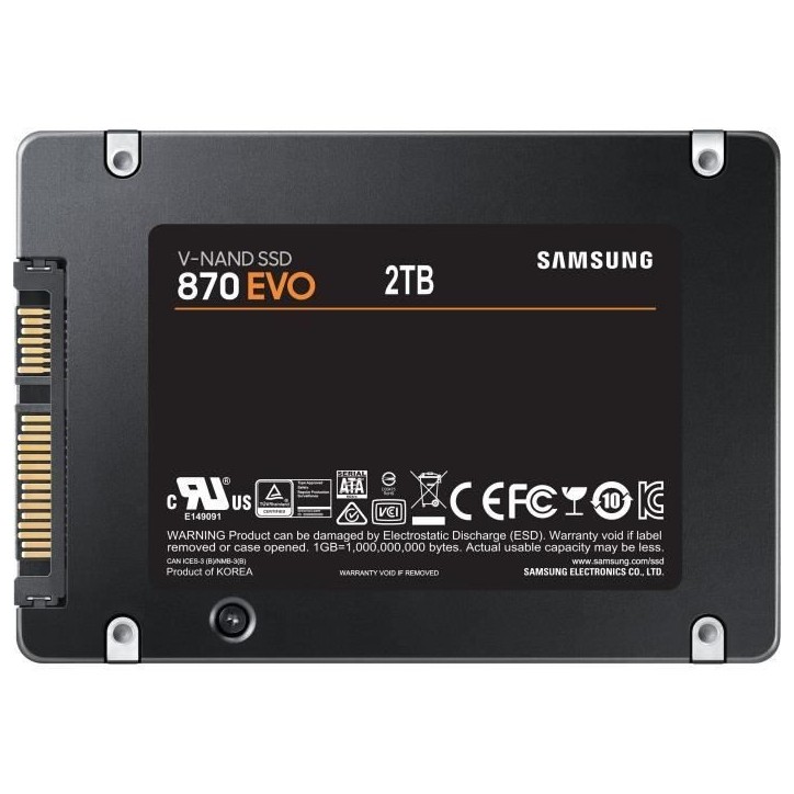 SAMSUNG SSD Interne 870 EVO 2 To MZ-77E2T0B/EU
