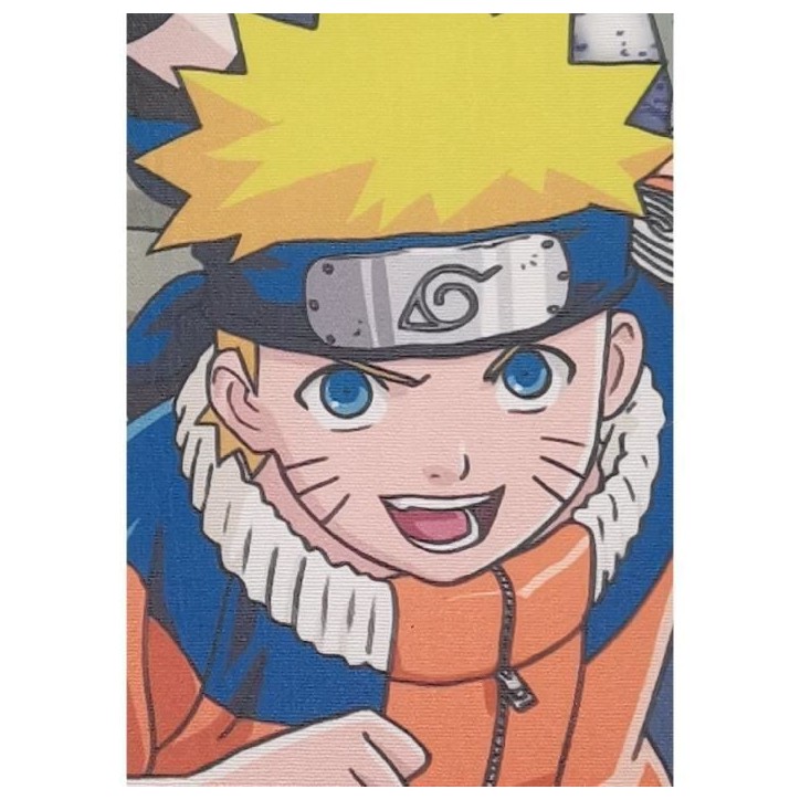Coussin double face - Carré - NARUTO - Naruto et ses amis - Microfibre - 40 x 40 cm