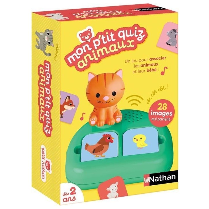 Mon P'tit quiz animaux - Jeu éducatif - NATHAN - Des 3 ans Mon P'tit quiz animaux - Jeu éducatif - NATHAN - Des 3 ans