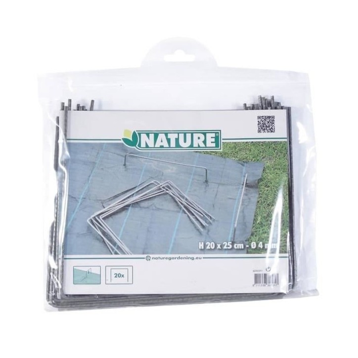 Nature Chevilles de fixation de bâche 20 pcs 25 x 20 cm Métal 409335 Nature Chevilles de fixation de bâche 20 pcs 25 x 20 cm Métal 409335