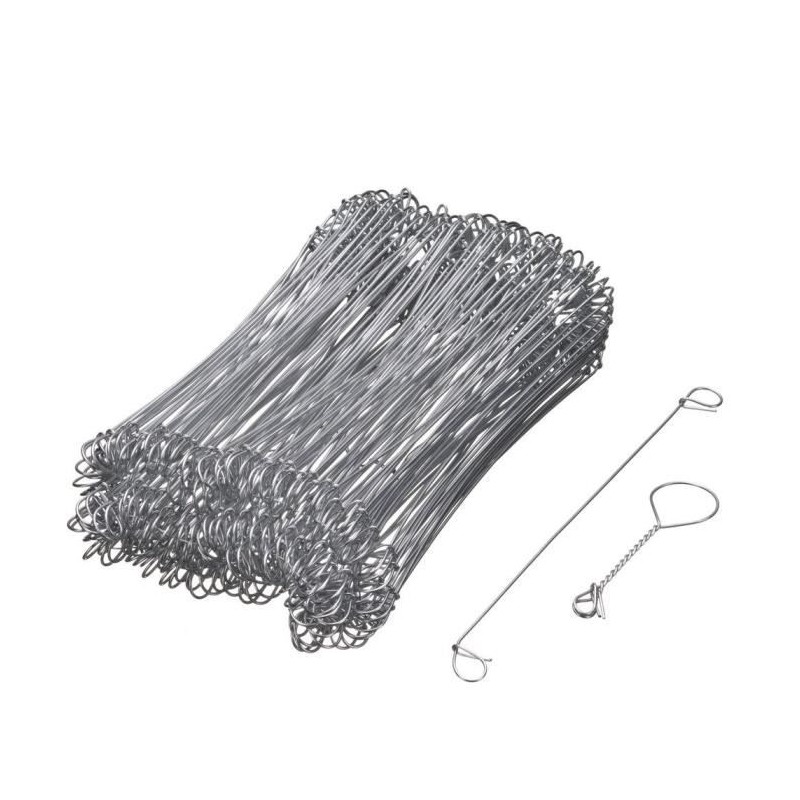 NATURE Lot de 200 Liens a boucle en acier galvanisé pour torsadeuse a