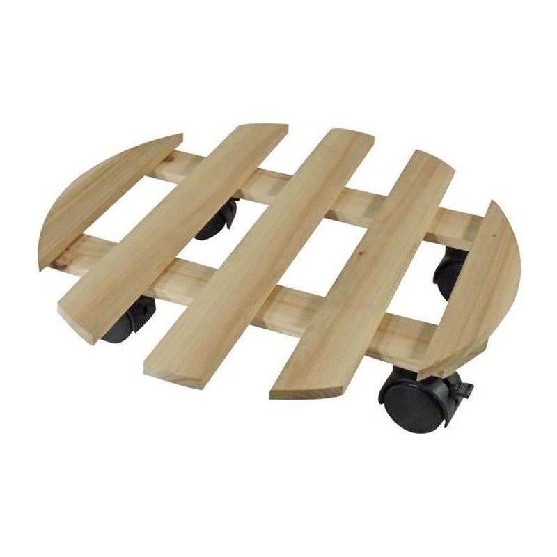 NATURE Tablette a roulettes pour plantes - Sapin - H7,4 x Ø35 cm