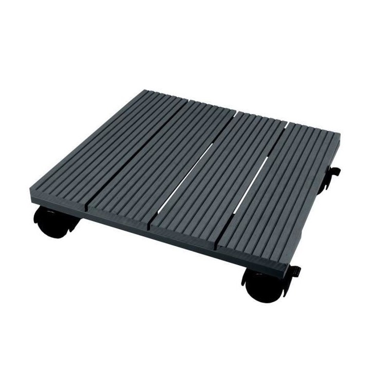 NATURE Tablette a roulettes pour plantes - Bois composite - H7 x 30 x 30 cm