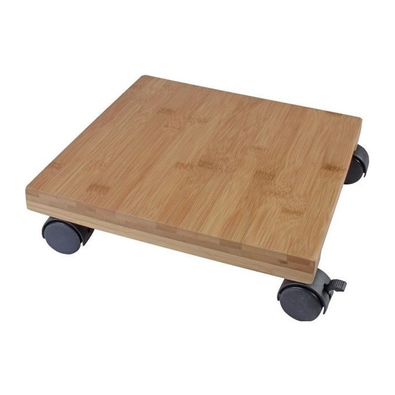 NATURE Tablette a roulettes pour plantes - Bambou composite - H8 x 30