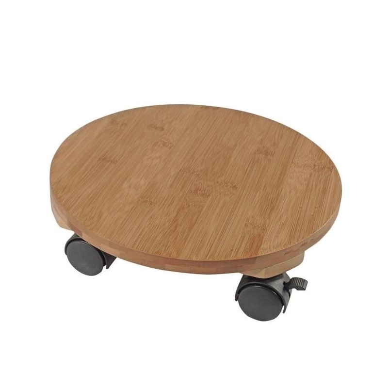 NATURE Tablette a roulettes pour plantes - Bambou composite - H8 x Ø3