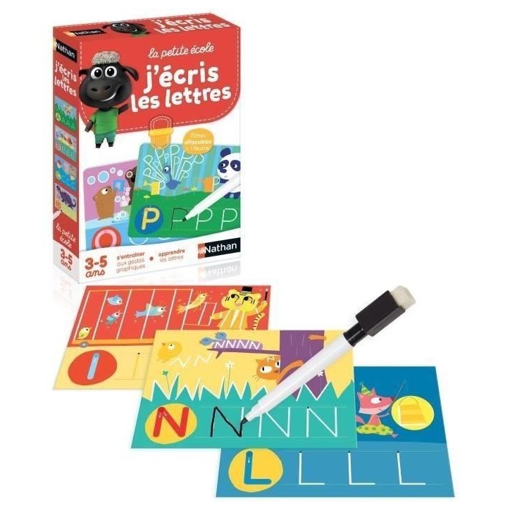 Jeu éducatif - NATHAN - La Petite Ecole - J'écris les Lettres - Apprentissage progressif - Effaçable Jeu éducatif - NATHAN - La Petite Ecole - J'écris les Lettres - Apprentissage progressif - Effaçable