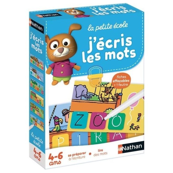 Jeu d'écriture NATHAN La Petite Ecole - J'écris les Mots - Apprentissage progressif - Des 4 ans