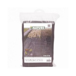 Nature Bâche de sol de contrôle des mauvaises herbes 2x5 m Noir