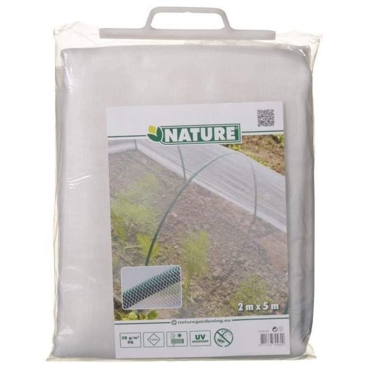 Voile anti-insectes - NATURE - 2x5 m - Maille 1x1 mm - Polyamide Voile anti-insectes - NATURE - 2x5 m - Maille 1x1 mm - Polyamide