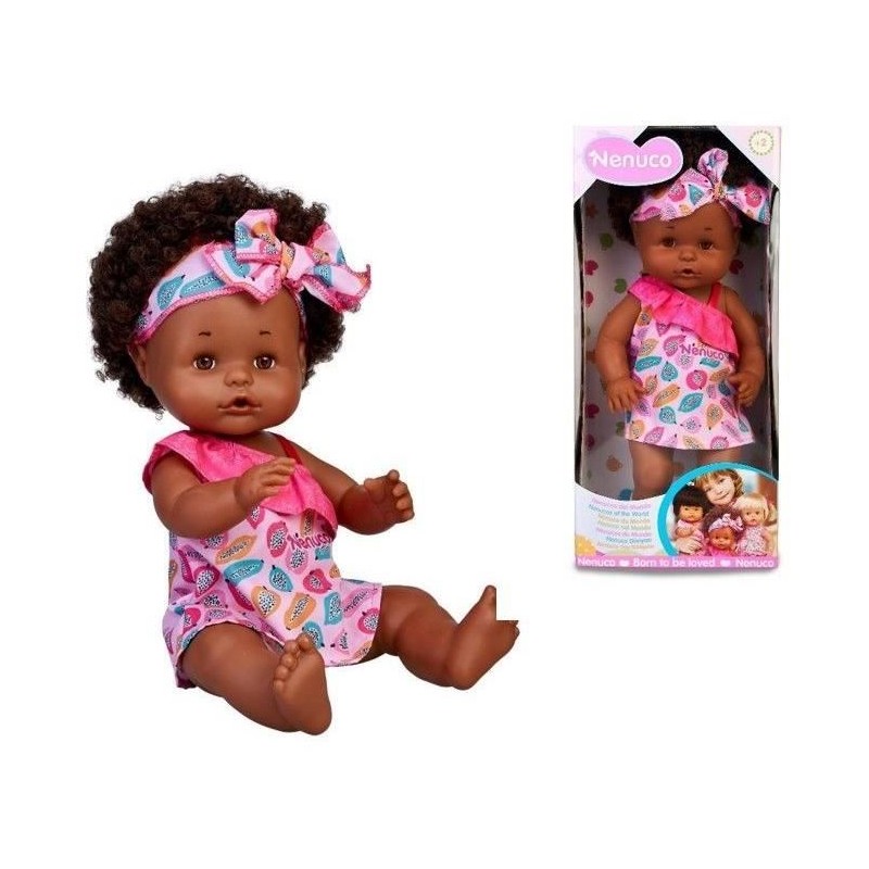 Poupée Nenuco Afro Style 35 cm - Fonction boit et fait pipi - Pour en