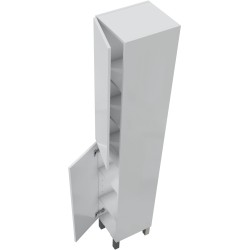 Colonne de salle de bain - NEREA - Blanc brillant - 2 portes - 30 x 35
