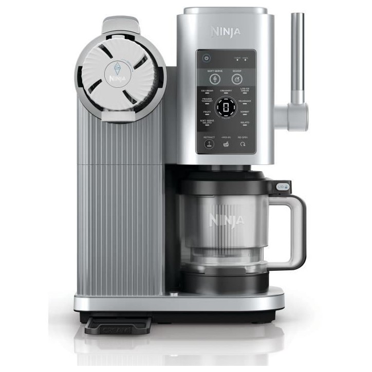 Machine a glaces NINJA - Creami Swirl NC701EU - Capacité 480ml - 13 programmes dont glaces a l'italienne - 2 pots inclus
