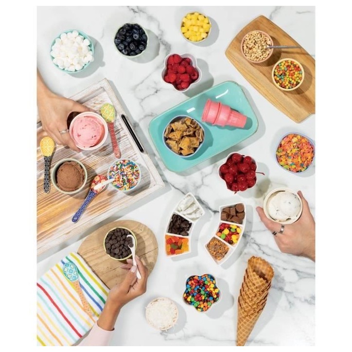 Machine a glaces NINJA - Creami Swirl NC701EU - Capacité 480ml - 13 programmes dont glaces a l'italienne - 2 pots inclus