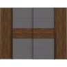 Armoire NARAGO - Décor Noyer Bakersfield et gris - 2 portes coulissan Armoire NARAGO - Décor Noyer Bakersfield et gris - 2 portes coulissan