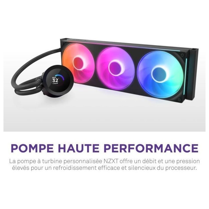 Watercooling - NZXT - RL-KR360-B2 - Kraken Plus 360 RGB - Écran carré 1.54 personnalisable et ventilateurs RGB - Noir Watercooling - NZXT - RL-KR360-B2 - Kraken Plus 360 RGB - Écran carré 1.54 personnalisable et ventilateurs RGB - Noir
