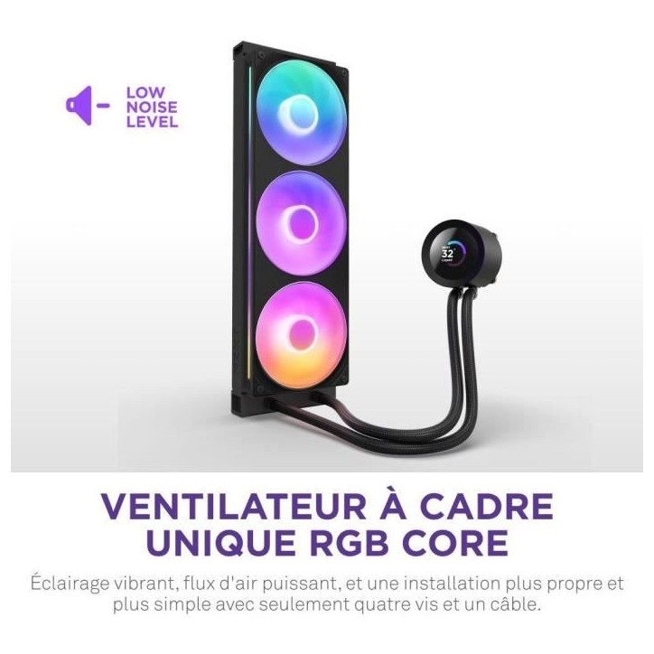 Watercooling - NZXT - RL-KR360-B2 - Kraken Plus 360 RGB - Écran carré 1.54 personnalisable et ventilateurs RGB - Noir Watercooling - NZXT - RL-KR360-B2 - Kraken Plus 360 RGB - Écran carré 1.54 personnalisable et ventilateurs RGB - Noir