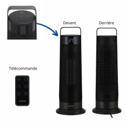 Radiateur soufflant oscillant - Céramique - OCEANIC - 2000 W - Télé