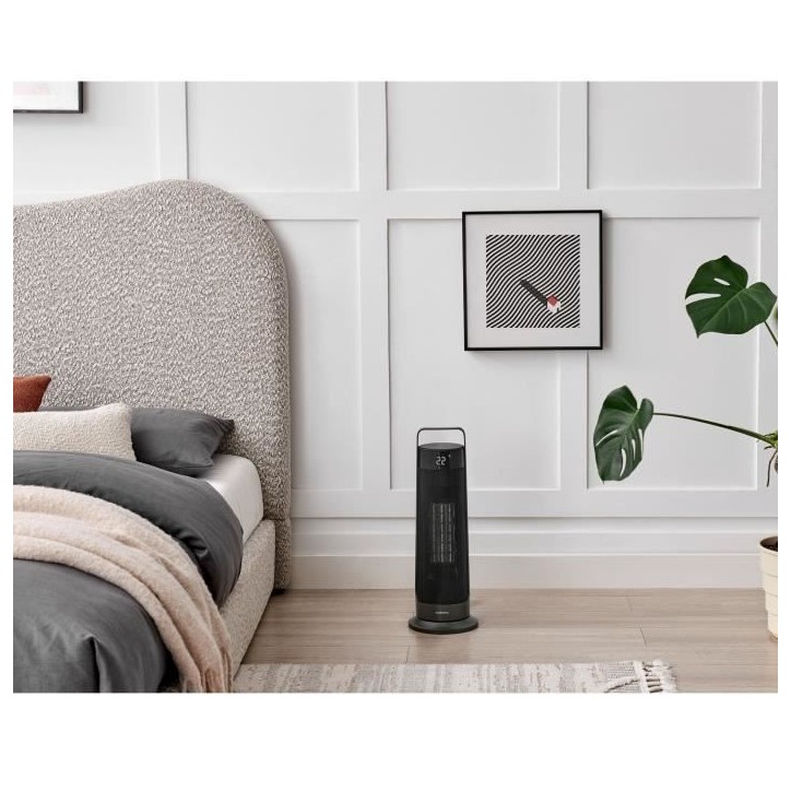Radiateur soufflant oscillant - Céramique - OCEANIC - 2000 W - Télécommande - Noir Radiateur soufflant oscillant - Céramique - OCEANIC - 2000 W - Télécommande - Noir