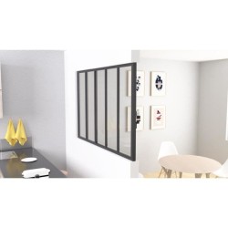 Poteau de terminaison - OPTIMUM - H50 X 31 cm - Noir