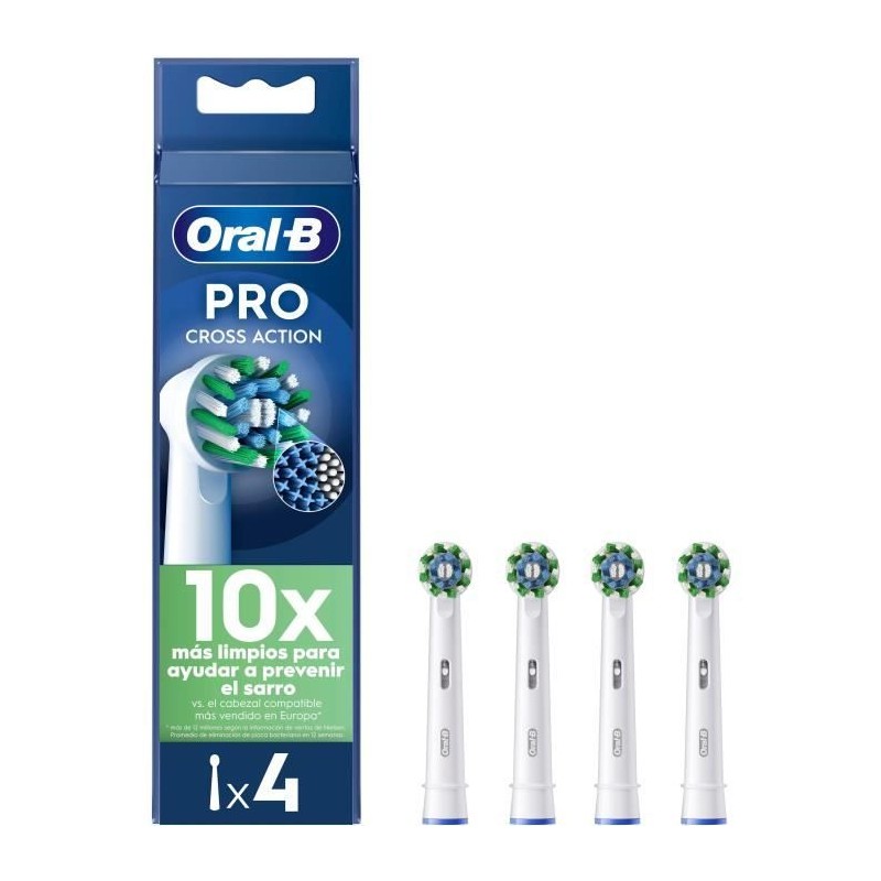Brossettes - ORAL-B - Pro Cross Action - Pour brosse a dents - 4 unit
