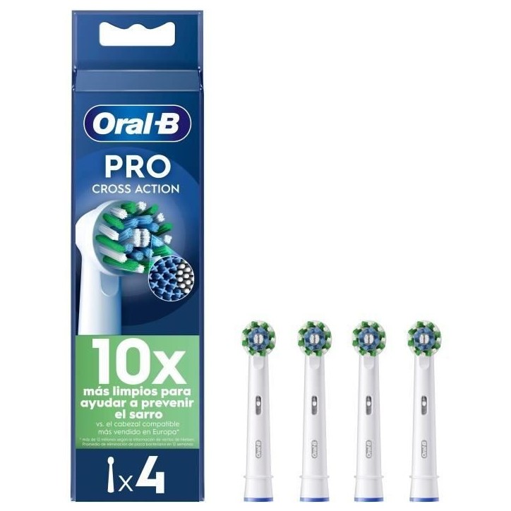 Brossettes - ORAL-B - Pro Cross Action - Pour brosse a dents - 4 unités Brossettes - ORAL-B - Pro Cross Action - Pour brosse a dents - 4 unités