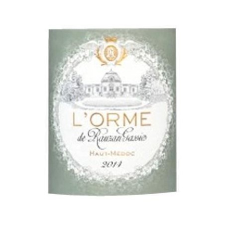 L'Orme de Rauzan Gassies 2014 Haut-Médoc - Vin rouge de Bordeaux