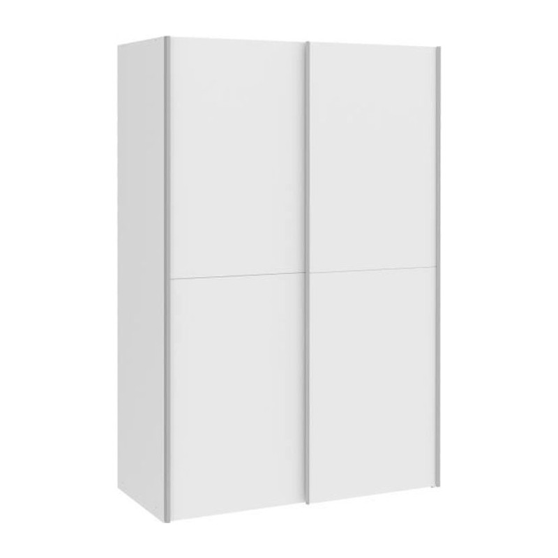 Armoire 2 portes coulissantes - Blanc mat - L 120 x P 61,2 x H 190,5 c