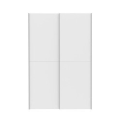 Armoire 2 portes coulissantes - Blanc mat - L 120 x P 61,2 x H 190,5 c