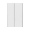 Armoire 2 portes coulissantes - Blanc mat - L 120 x P 61,2 x H 190,5 c