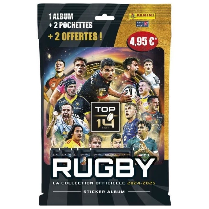 Starter Pack - PANINI - Rugby Top 14 2024-2025 - Album - 2 pochettes - 2 offertes