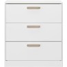 Commode DREAM 3 tiroirs - Panneau de particules - Décor blanc - L79.7