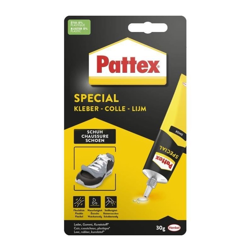 Colle Spécialités Matériaux - PATTEX - Chaussures - Tube - 30g